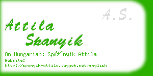 attila spanyik business card